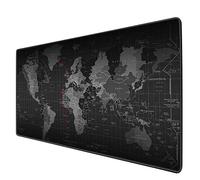 Benvo Extended Mouse Pad Large Gaming Mouse Pad- 35.4x15.7x0.12 inch Computer Keyboard Mouse Mat Non-Slip Mousepad Rubber Base and Stitched Edges for Game Players, Office, Study World Map Design