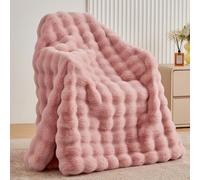 BENVWE Faux Fur Throw for Sofa: Cozy, Fluffy, Soft, Thick Dot Blanket for the Living Room, as a Home Accessory. Mother's Day or Birthday Gift for Women, approx. 130 cm x 160 cm (W51 x L63 inches)