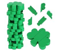 Benwanfee Wooden Shamrock Stacking Block - St. Patrick's Day Family Party Essential | Irish-Themed Lucky Shamrock Tumbling Tower for Adults & Teens