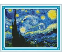 Benway Counted Cross Stitch Van Gogh Painting Starry Night 14 Count 47x37 CM