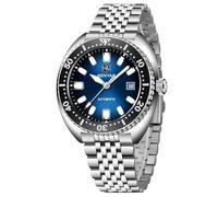 BENYAR Automatic Watches for Men Analog Stainless Steel Mechanical Watch, 50M Waterproof Calendar Luminous Business Men's Wrist Watches, Blue