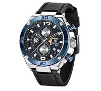 BENYAR Men's Watch Chronograph Quartz Movement Waterproof Wrist Watches for Men with Leather Strap Fashion Style Business Gift