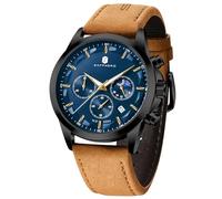 BENYAR Men's Watch UK Wristwatches for Men Easy-to-Read Watches Men Luxury Waterproof Chronograph Sliver/Gold/Blue/Black Leather/Stainless Valentine's Day/Birthday/Christmas/Fathers Day Gift