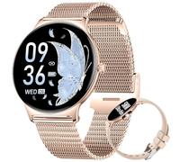 BENYAR SMART Smart Watches for Women, 1.43" AMOLED Screen Bluetooth Call Smartwatch, 120+ Sports Modes Fitness Tracker, Blood Oxygen Heart Rate Sleep Monitor for Android iOS Gold