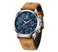 BENYAR Watch for Men Analog Quartz Movement Chronograph Stylish Casual Business Men's Wrist Watch with Stainless Steel Case 30 M Waterproof Luminous Date Watches Elegant Mens Gift