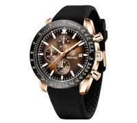BENYAR Watches for Men Analog Quartz Chronograph Waterproof Luminous Designer Mens Wrist Watches Business Work Sport Casual Dress Watch with Silicone Strap Elegant Unique Gifts for Men