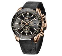 BENYAR Watches for Men Analog Quartz Chronograph Waterproof Luminous Designer Mens Wrist Watches Business Work Sport Casual Dress Watch with Leather Band Elegant Gifts for Men