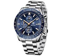 BENYAR Watches for Men Chronograph Analogue Quartz Movement Wrist Watch Fashion Business Sports Watch 30M Waterproof Scratchproof Stylish Elegant Gifts for Men
