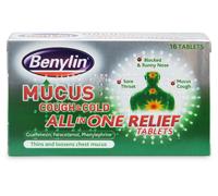 Benylin Mucus Cough & Cold All in One 16 Tablets