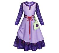 Benylion Wish Asha Dress with Bag Girls Princess Costume Kids Halloween Costume Princess Asha Dress up for Girls Christmas Fancy Dress World Book Day Asha Cosplay Costume 7-8 Years(Purple,140)