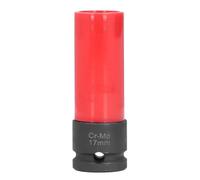 Benytro 17mm Anti-Theft Wheel Lug Nut Socket, 85mm Long for Mercedes W221 | 1/2 In Drive, 6 Flower Design, Protective Plastic Sleeve, Fits Late lass, Metal And ABS Body