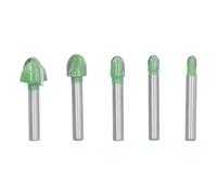 Benytro 5-Pc Cove Box Router Bit Set, Tungsten Steel Round Nose