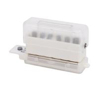 Benytro 6 Hole Paper Punch, 5.5mm Portable Mini Loose Leaf Punch, White | Punches 2 A4 Sheets, 9.5mm Hole Spacing, Built In Waste Bin, Hanging Hole, ABS Body, Fits A5 20 B5 26 A4 30 Hole Binders