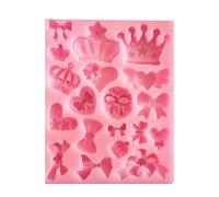 Benytro Crown Bow Silicone Fondant Mold, Pink