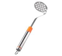 Benytro Multifunction Small Potato Masher, Heavy Duty Stainless Steel Manual Smasher(Orange)