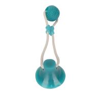 Benytro Suction Cup Dog Tug Toy, TPR Chew Ball, Interactive Pull Toy, Green | Firm Floor Grip, Textured Dental Sphere, Built-In Bell, Hollow Snack Cavity, 35 Cm Length, Indoor Yard Park Play