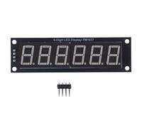 Benytro TM1637 6 Digit 7 Segment LED Display Module 0.56in Green 5V | 2 Pin Digital IO, TM1637.h Library, 46x14mm Screen, PCB Board, Clock Display, DIY Electronics
