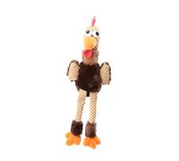 Benytro Turkey Plush Dog Toy, Squeaky Chew Toy | Reinforced Seams, Bite Proof Inner Lining, 18.3 X 5.9 In, Indoor Interactive Play, Coffee Brown Flannel