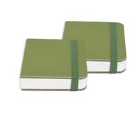 Benytro Watercolor Sketchbook, 300gsm 30 Sheets, Green, 2 Pack | 60 Pages, 180 Degree Flat Lay, Double Sided Painting, Textured Surface, Compact 8 X 8cm, For Travel And Outdoor Creation