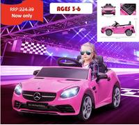 Aiyaplay Benz 12V Kids Electric Ride On Car W/ Remote Control, Music In Pink Pink