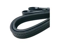 Benz Equestrian Bio Grip Anti Slip Rubber Reins Flexible soft Pebble Rubber Black Brown Leather pony cob and full horse (Black, Cob 54")