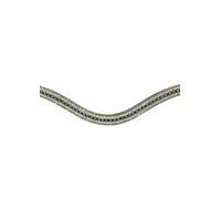 BENZ EQUESTRIAN Horse Browband 5 Rows Bling U-Shaped Browband in Black Leather Dressage bridle Quick Snap Change for Equestrian Purpose (Cob, Emerald Green )