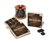 Benzoin Smokeless Incense Bricks & Flower of Life Burner, Aromafume