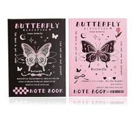 Beojonvy Pack of 2 Small Notepad, A7 Portable, Mini Notebook, Pocketbook, Diary Memo for Writing, School, Office, Travel, 160 Pages, 8 x 10 cm