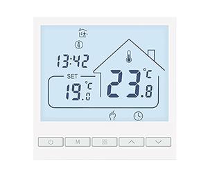 BEOK CONTROLS Digital Programmable Heating Thermostat, Underfloor Heating Room Thermostat for Water-Based Floor Heating, Temperature Controller Wall Thermostat, 230V 3A, TOL47-WP (Non-WiFi)