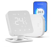 Beok Smart Thermostat for Gas Boiler and Water Underfloor Heating, Tuya Wireless Room Thermostat Central Heating Touch Screen, Compatible with Alexa Google Assistant, Battery Operated, BOT-R3X-WIFI