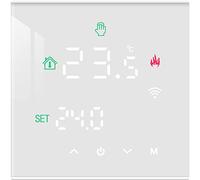 Beok Wifi Thermostat For Boiler Controlling Tuya Programmable Smart Heating Thermostat, Digital Wireless Thermostats Mounted on the Wall, LCD Touch Screen,TGW60W-WIFI-WPB White