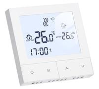 Beok WiFi Thermostat, Tuya Digital Floor Heating Thermostat Specifically for Electric Underfloor Systems, Smart Room Thermostat, 16A Compatible with Alexa & Google Home, TDS72WIFI-EP (White)