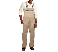 Beokeuioe Dungarees Men's Work Trousers Protective Dungarees Classic in Grey / Blue Dungarees Men's Stretch Work Trousers Work Dungarees Classic Safety Trousers Protective Trousers, khaki, L