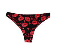 Beokeuioe High-Stretch Ultra-Silky G-String Underwear, Women's Breathable Thongs, Low Rise Seamless Underpants, Lingerie, Cotton Briefs, Valentine's Day Sexy Briefs, Thong Thong, red, S