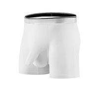 Beokeuioe Men's Comfortable Underwear Men's Underwear Quick-Drying Boxer Shorts Trunks Micro Modal Boxer Shorts Stretch Breathable Underwear, B White, M