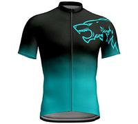 Beokeuioe Men's Cycling Jersey Short Sleeve Cycling T-Shirt Breathable Summer Bicycle Jersey Quick Drying Trek Cycling Jersey Cycling Clothing for MTB Road Bike, D1 Black, XXL