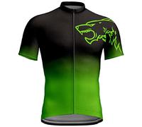 Beokeuioe Men's Cycling Jersey Short Sleeve Cycling T-Shirt Cycling Jersey Breathable Summer Bicycle Jersey Quick Drying Trek Cycling Jersey Cycling Clothing for MTB Road Bike, C1 Green, XXL