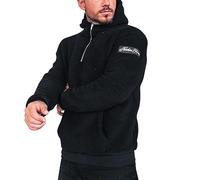 Beokeuioe Men's Hooded Pullover, Sherpa Hoodies for Men, Thermal Hoodie, Fashion Pullover, Sweatshirt, Fleece Pullover with Pockets, Cuddly Jumper, Fluffy Teddy Fleece Jacket, B Black, M