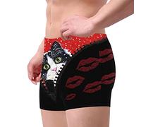 Beokeuioe Men's Underpants Boxer Shorts Funny Print Casual High Waist Funny Prints for Men Sexy Underwear Physiological Underwear Boxer Underwear Boxer Pants, black, L
