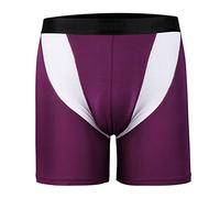 Beokeuioe Modal Underwear Boxer Shorts Underwear Men's Underwear Daytripper Underwear for Men - Boxer Shorts with Integrated Ballpark Pouch Support, Purple, 5XL