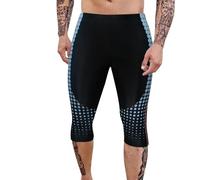 Beokeuioe Swimming Trunks Men's Jammers Long Swimming Jammer Sporty Swimming Shorts 3/4 Board Shorts Bermuda Shorts Swimming Trunks Swimming Wear Surf Clothing, black, XXL