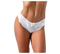 Beokeuioe Women's Classic Stretch Seamless Briefs Underwear Sexy Lace Up Lace Panties Butt Pants for Women Panties Who Look Lingerie, White, L