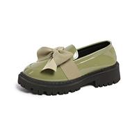 Beokeuioe Women's Loafer Bows Moccasins Flat Shoes Work Leather Shoes | Women's Loafers Brogue Bows Flat Comfortable Vintage Moccasins Leisure Spring Elegant Slip Summer Women's Shoes Low Shoes
