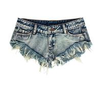 Beokeuioe Women's Sexy Low Waist Hot Pants Clubwear Sexy Low Waist Mini Shorts Jeans Sexy Party Night Club Disco Hot Pants Stretch Mini Denim Shorts Denim Jeans Shorts, gray, M