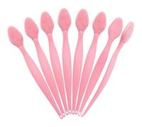 Beomeen Silicone Lip Scrub Brushes, 20 Pack Double-Sided Exfoliating Lip Brush Soft Silicone Lip Scrubber Exfoliator Tool Blackhead Remover for Skincare (Pink)
