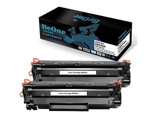 BeOne 2X 36A CB436A Toner Cartridges Replacement Compatible for HP Laserjet P1505 P1505N P1506 M1120 MFP M1120N M1520 M1522 MFP M1522N M1522NF Printer (2 Black)