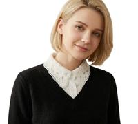 BEoneBEwin Fake Collar Detachable Dickey Collar Blouse Half Shirts Peter Pan Collar for Women & Girls, White a, One Size