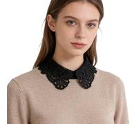 BEoneBEwin Fake Collar Detachable Dickey Collar Blouse Half Shirts Peter Pan Collar for Women & Girls, Black B, One Size