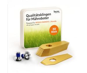 beos 30x Titanium Replacement Blades for Bosch Indego|Honda Miimo
