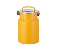 BEOSIOR 5L Stainless Steel Storage Bucket Stainless Steel Grain Container with Lid, Airtight Canister, Cereal Container, Kitchen Bucket for Rice, Cereals Storage Box for Restaurants, Warehouses